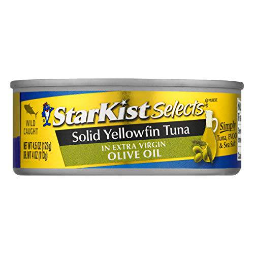 StarKist E.V.O.O. Solid Yellowfin/light Tuna in Extra Virgin Olive Oil - 4.5 oz Can (Pack of 12)(Packaging may vary)