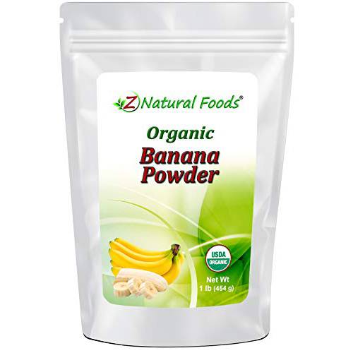 Organic Banana Powder - Fruit Supplement For Smoothies, Desserts, Drinks, Baking, Cooking - Dried Superfood For Long Term Food Storage - Raw, Non GMO, Gluten Free, Vegan, Kosher - 1 lb