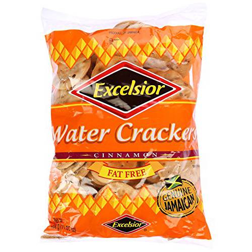 Excelsior Jamaica’s Favorite Water Crackers, Cinnamon, Fat Free ,11.85 oz, Packaging may vary