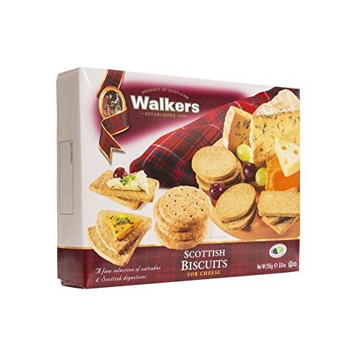 Walker’s Shortbread Assorted Oat Crackers, Scottish Biscuits for Cheese, 8.8 Oz Box