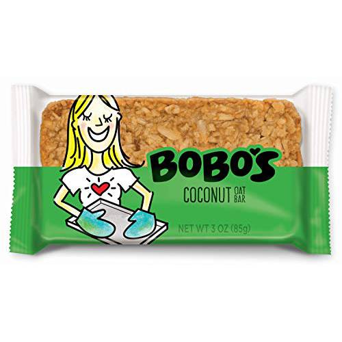 Bobo’s Oat Bars (Coconut, 12 Pack of 3 oz Bars) Gluten Free Whole Grain Rolled Oat Bars - Great Tasting Vegan On-The-Go Snack, Made in the USA