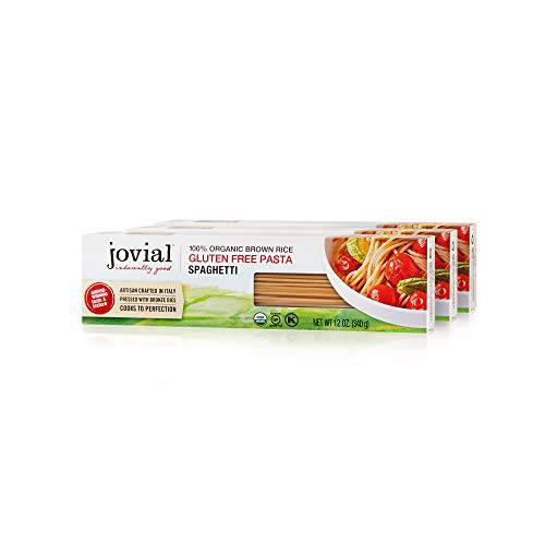 Jovial 100% Organic Gluten Free Brown Rice Pasta, Spaghetti, 4 Count