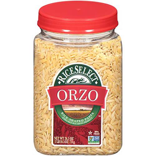 RiceOrzo Pasta, Non-GMO, 26.5 oz (Pack of 4 Jars)