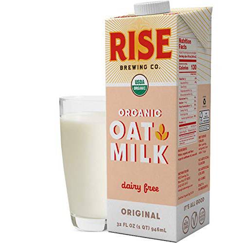 RISE Brewing Co. | Original Oat Milk | USDA Organic & Non-GMO | Vegan & Non-Dairy | 32 fl. oz. Cartons (6 pack)
