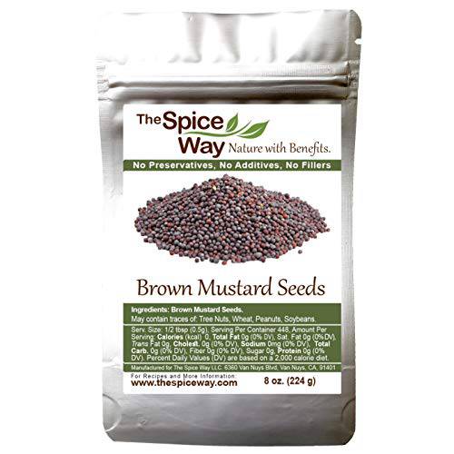 The Spice Way Brown Mustard Seeds - whole seeds, 8 oz