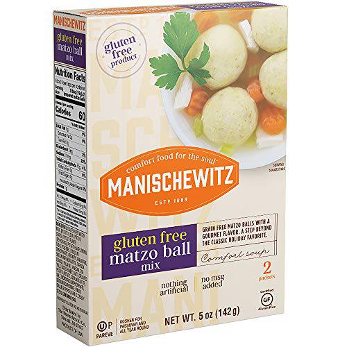 Manischewitz Gluten Free Matzo Ball Mix, 5 Ounce (Pack of 3) Easy to Prepare, Delicious & Authentic Matzo Balls