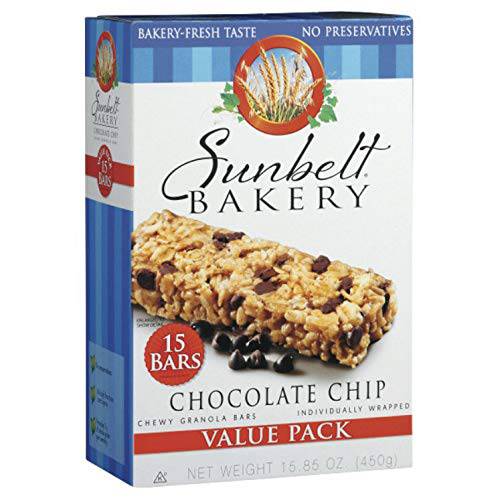 Sunbelt Bakery Chewy Chocolate Chip Granola Bars Four Big Pack’s 60 Bars