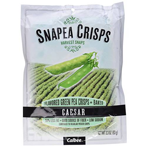 Harvest Snaps Snapea Crisps Ceasar - Pack of 3, 3.3 Oz. Ea.