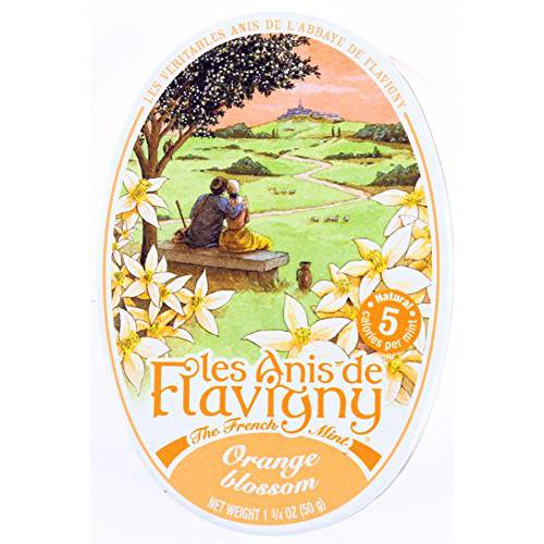 4 Pack Les Anis de Flavigny Hard Candy 1.75-ounce (50g) Tins (Orange Blossom)
