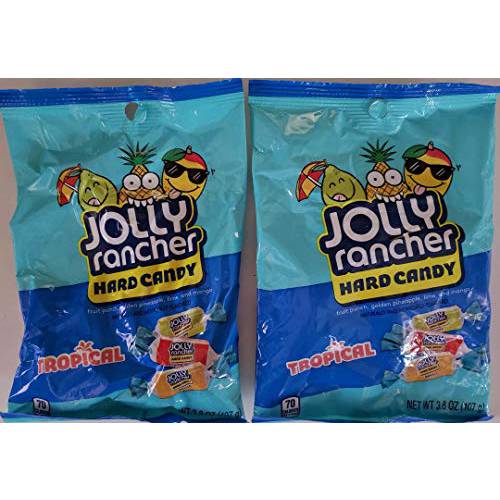 Jolly Rancher Tropical Hard candy 3.8oz (2 pack)