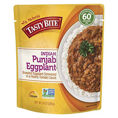 Tasty Bite Indian Punjab Eggplant, Microwaveable Ready to Eat Entrée, 10 Ounce (Pack of 6)