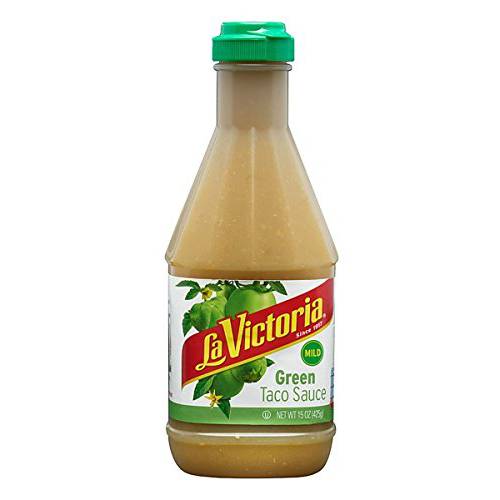 La Victoria Green Taco Sauce (Squeeze) - Mild - 15 Ounce 6 Pack
