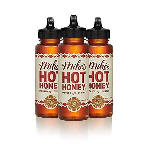 Mike’s Hot Honey, 12 oz Squeeze Bottle (3 Pack), Honey with a Kick, Sweetness & Heat, 100% Pure Honey, Gluten-Free & Paleo