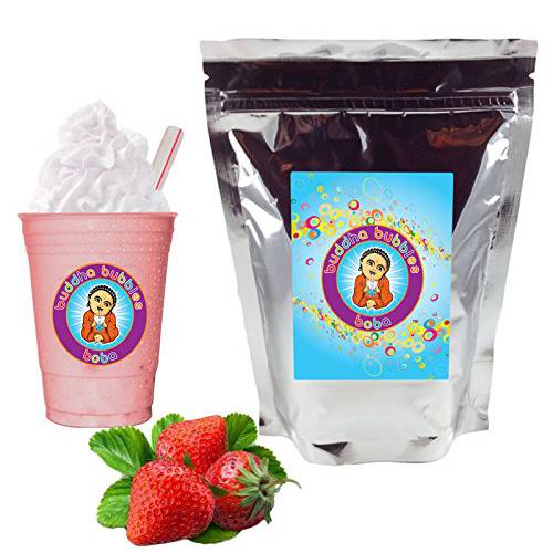 STRAWBERRY CREAM Boba / Bubble Tea Drink Mix Powder By Buddha Bubbles Boba 1 Kilo (2.2 Pounds) | (1000 Grams)