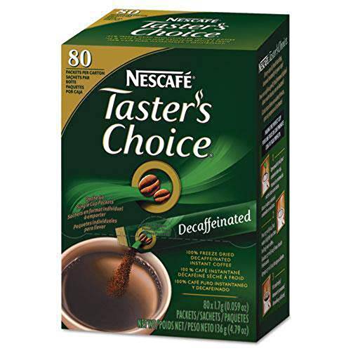 Nescafe Taster’s Choice Instant Coffee, Decaffeinated, 80 Count Single Stick