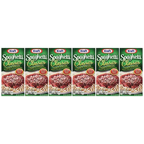 Kraft Spaghetti Classics: Tangy Italian Mix with Parmesan (8 oz Size) 6 Pack