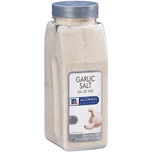 McCormick Culinary Garlic Salt, 41.25 oz - One 41.25 Ounce Container of Garlic Salt Seasoning, Ideal for Soups, Breads, Vegetables, Meats and More
