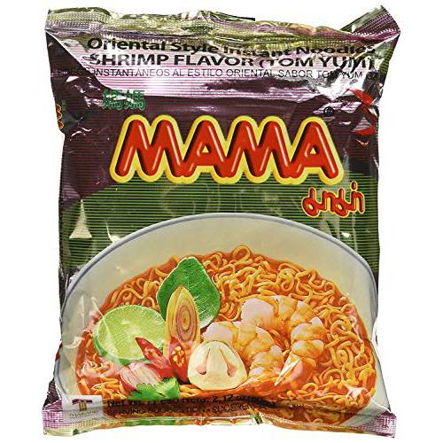 MAMA Instant Ramen Noodle, Tom Yum Shrimp Flavor Pack Of 10