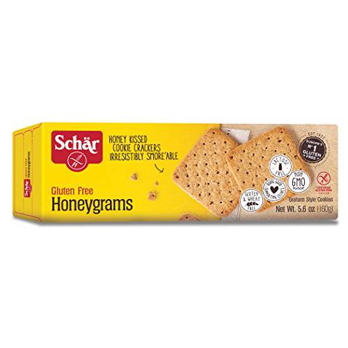 Schar - Honeygrams - Certified Gluten Free - No GMO’s, Lactose, Wheat or Preservatives - (5.6 oz) 2 Pack