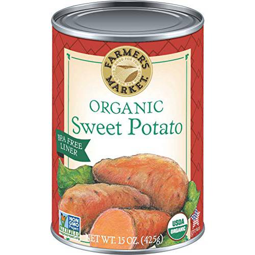 Farmer’s Market Foods Canned Organic Sweet Potato Puree, 15 Ounce (Pack of 12)