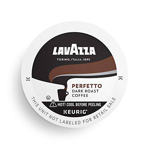 Lavazza Perfetto Single-Serve Coffee K-Cups for Keurig Brewer, 32 Count, Full-bodied dark roast with bold, dark flavor and notes of caramel, 100% Arabica