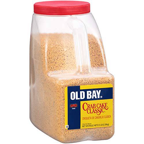OLD BAY Crab Cake Classic Seasoning Mix, 5 lb - One 5 Pound Container of Crab Cake Seasoning with Premium Blend of Bread Crumbs and Herbs to Make Extraordinary Crab Cakes