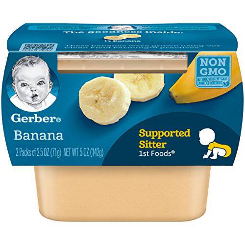 Gerber 1st Foods Bananas, 2-Count, 2.5-Ounce Tubs (Pack of 8)