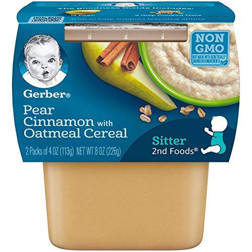 Gerber 2nd Foods - Pears & Cinnamon with Oatmeal (Pack of 6)