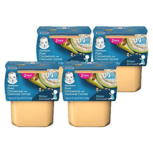 Gerber 2nd Foods - Pears & Cinnamon with Oatmeal (Pack of 4)