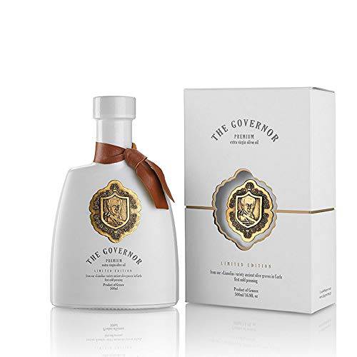 The Governor Limited Edition Extra Virgin Olive Oil - Unfiltered, Cold-Pressed, Early Harvest, Single Origin - Peppery, Robust, Spicy Notes - Packed with Polyphenols (1200 mg/kg), Oleocanthal, Antioxidants, 500ml
