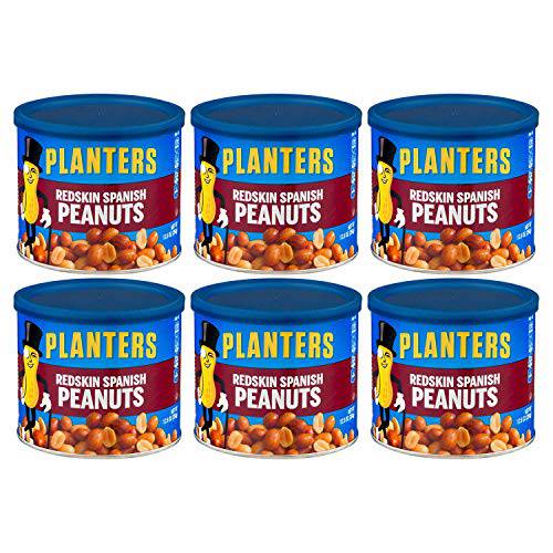 Planters Peanuts, Spanish Red skin with Sea Salt (12.5 Ounce (Pack of 6))