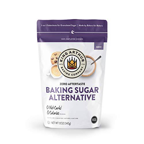 King Arthur, Baking Sugar Alternative, Made with Plant-Based Ingredients, Keto-Friendly, 1-to-1 Substitute for Granulated Sugar, 12 Ounces