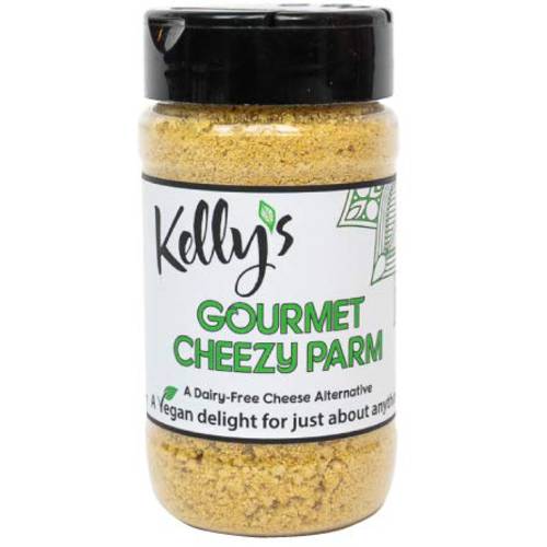 Kelly’s Gourmet Cheezy Parmesan, 1-Pack, Cashew Based Cheese