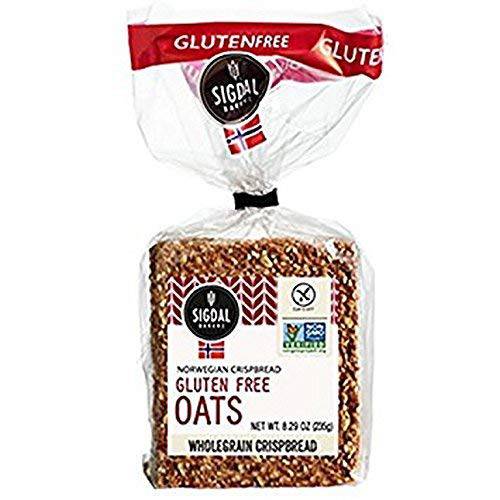 SIGDAL BAKERI, CRISPBREAD, OATS, GF, Pack of 12, Size 8.29 OZ - No Artificial Ingredients Gluten Free GMO Free Vegan Wheat Free Yeast Free12