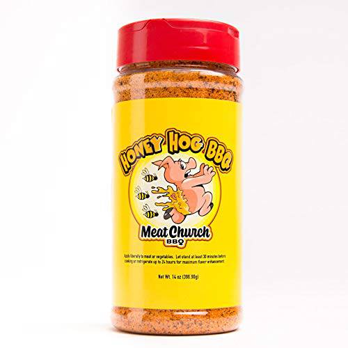 Meat Church Honey Hog BBQ Rub and Seasoning for Meat and Vegetables, Gluten Free, 14 Ounces