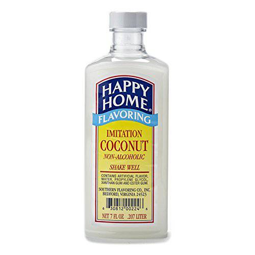 Happy Home Imitation Coconut Flavoring, Non-Alcoholic, Certified Kosher, 7 oz