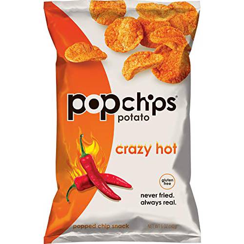 popchips Potato Chips, Crazy Hot, Gluten Free, 5 Ounce (Pack of 12)