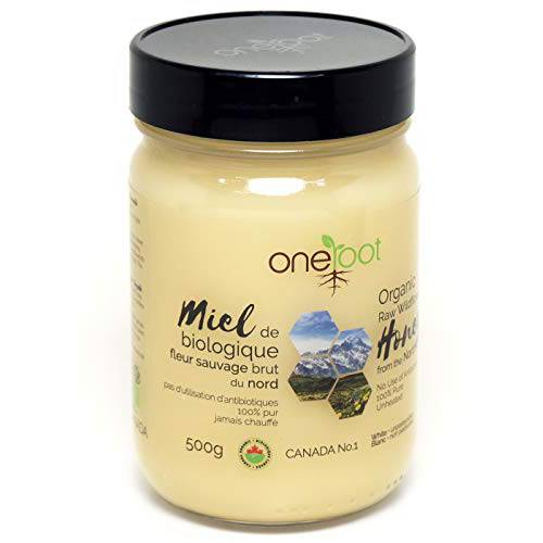 ONEROOT Certified Organic Honey - Canadian Raw Wildflower (500g)