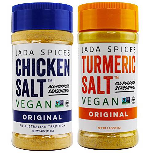 JADA Spices Chicken Salt Spice and Seasoning - Original, Turmeric Salt - Vegan, Keto & Paleo Friendly - Perfect for Cooking, BBQ, Grilling, Rubs, Popcorn and more - Preservative & Additive Free