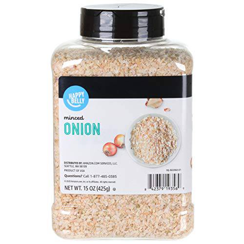 Amazon Brand - Happy Belly Onion Minced, 15 Ounce
