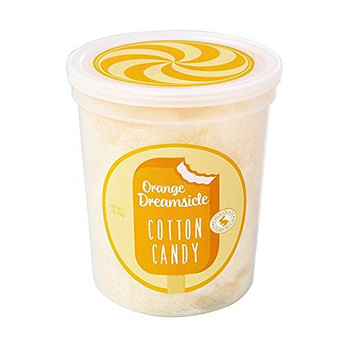 Orange Dreamsicle Gourmet Flavored Cotton Candy – Unique Idea for Holidays, Birthdays, Gag Gifts, Party Favors