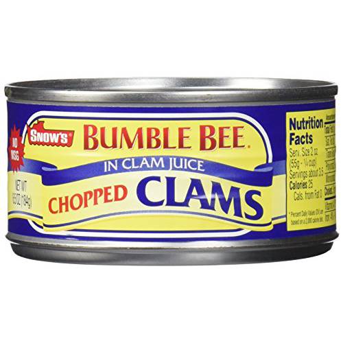 Snow’s by Bumble Bee Chopped Clams Juice, 6.5 Ounce (Pack of 6)