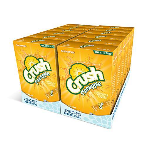 Crush, Pineapple– Powder Drink Mix – Sugar Free & Delicious, Makes 72 flavored water beverages