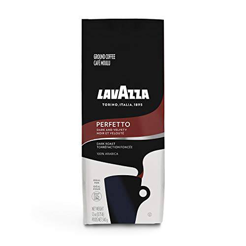 Lavazza Perfetto Ground Coffee Blend, Dark Roast, 12 oz