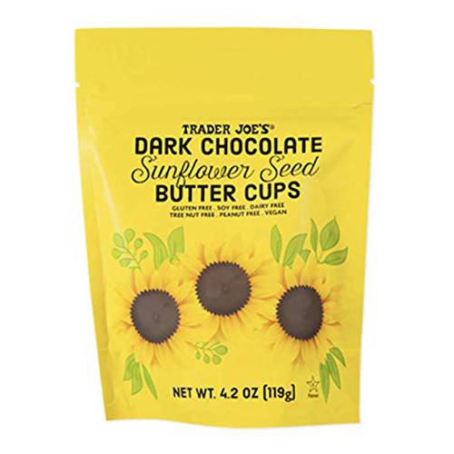 Trader Joe’s Mini Dark Chocolate Sunflower Seed Butter Cups - 4.2oz 15 Bite Size Cups Nut Free