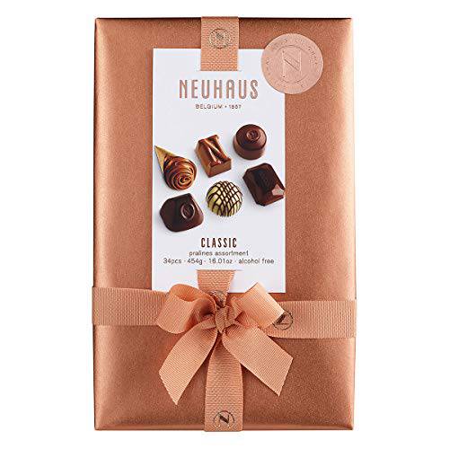 Neuhaus Belgian Chocolate - Classic Assortment Ballotin - Dark, Milk & White Chocolate Pralines - 34 pcs