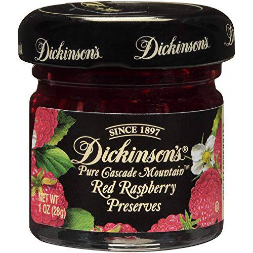Dickinson’s Pure Cascade Mountain Red Raspberry Preserves, 1 Ounce (Pack of 72)