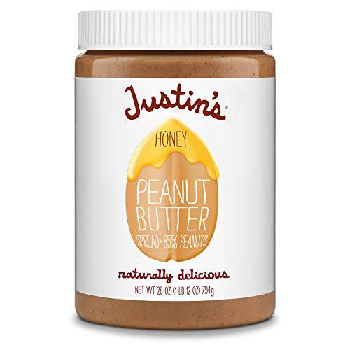 JUSTINS No Stir, Gluten-Free, Honey Peanut Butter, 28 oz Jar
