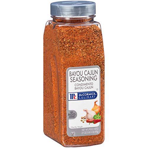 McCormick Culinary Bayou Cajun Seasoning, 21 oz - One 21 Ounce Container of Cajun Seasoning Made With Aromatic Spices for Catfish, Crawfish, Jambalaya and Gumbo