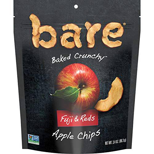 Bare Baked Crunchy Apple Chips, Fuji & Reds, Gluten Free, 3.4 Oz(Pack of 6)